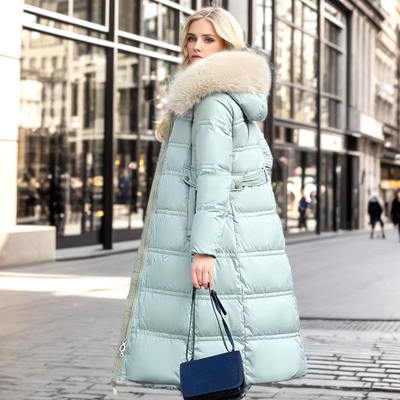 Paula – Lang og elegant dunjakke