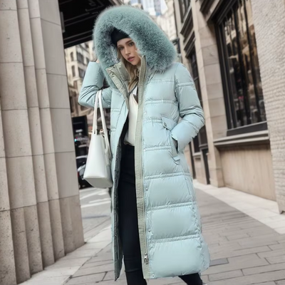 Paula – Lang og elegant dunjakke