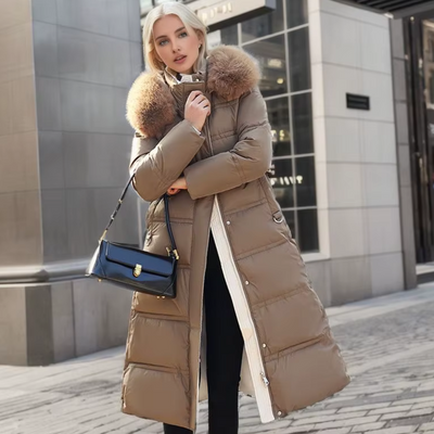 Paula – Lang og elegant dunjakke