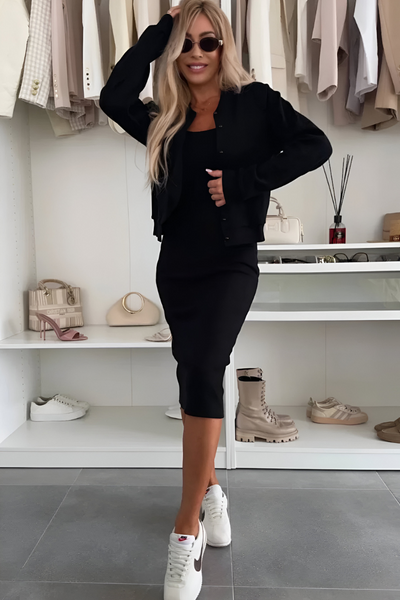 Elisa – Elegant midi-kjole & vest