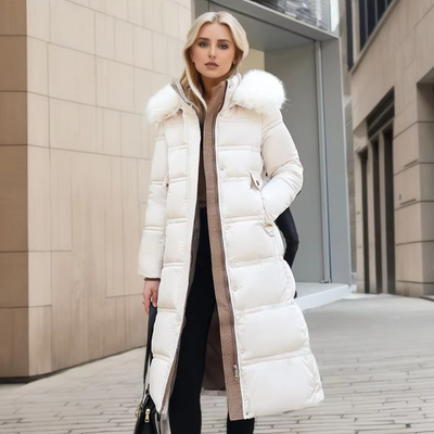 Paula – Lang og elegant dunjakke