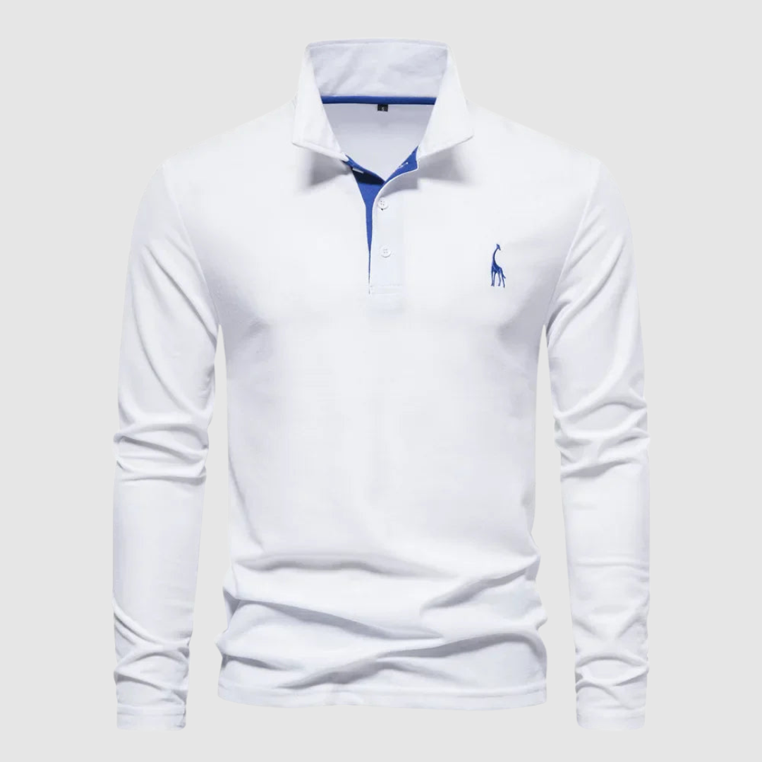 Audrey -Elegant langærmet poloshirt