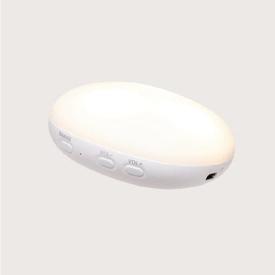 Moonie Cappucino 2.0 Organic Humming Bjørn Med White Noise og en Lampe