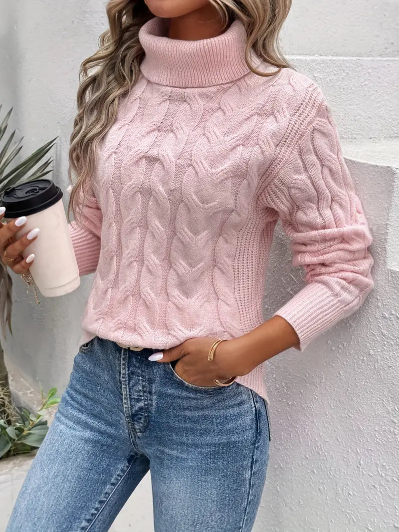 Armelle – Elegant og behagelig kabelstrikket sweater