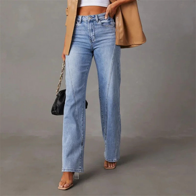 Filippa -  Stilfulde Højtaljede Wide-Leg Jeans