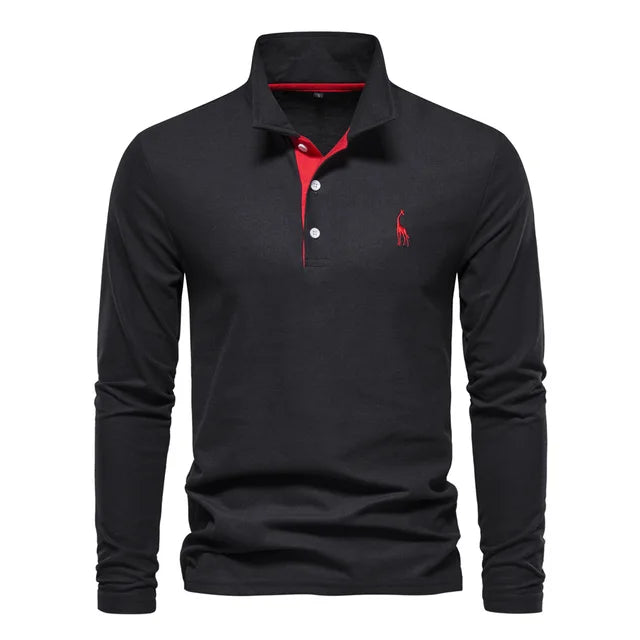 Audrey -Elegant langærmet poloshirt