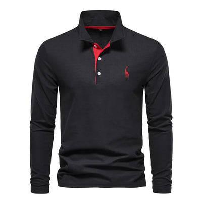 Audrey -Elegant langærmet poloshirt