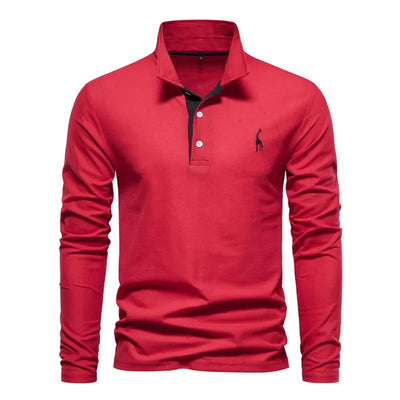 Audrey -Elegant langærmet poloshirt
