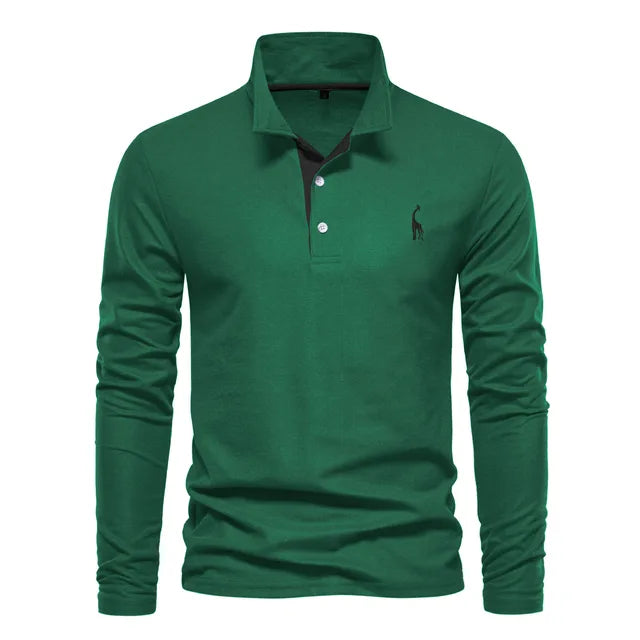 Audrey -Elegant langærmet poloshirt