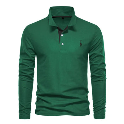 Audrey -Elegant langærmet poloshirt