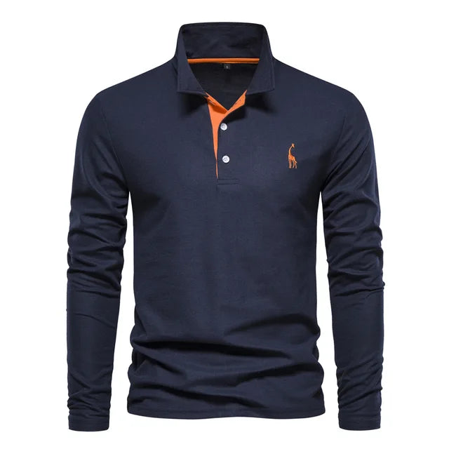 Audrey -Elegant langærmet poloshirt