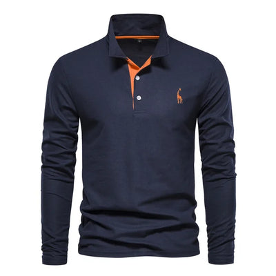 Audrey -Elegant langærmet poloshirt