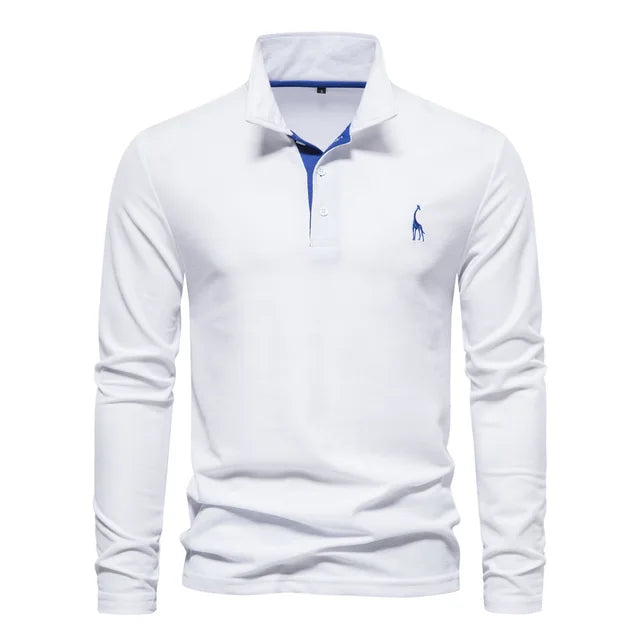 Audrey -Elegant langærmet poloshirt
