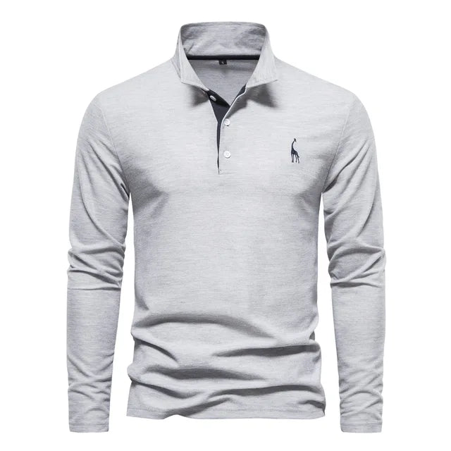 Audrey -Elegant langærmet poloshirt