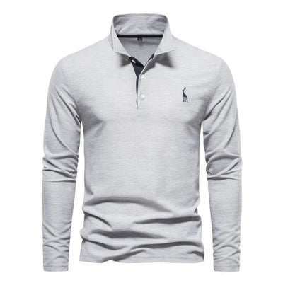 Audrey -Elegant langærmet poloshirt