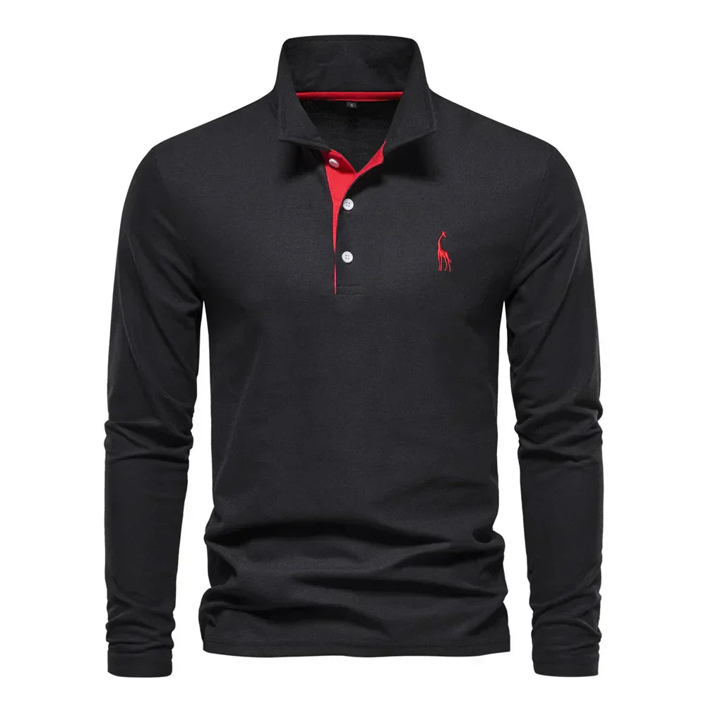 Audrey -Elegant langærmet poloshirt