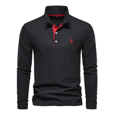 Audrey -Elegant langærmet poloshirt