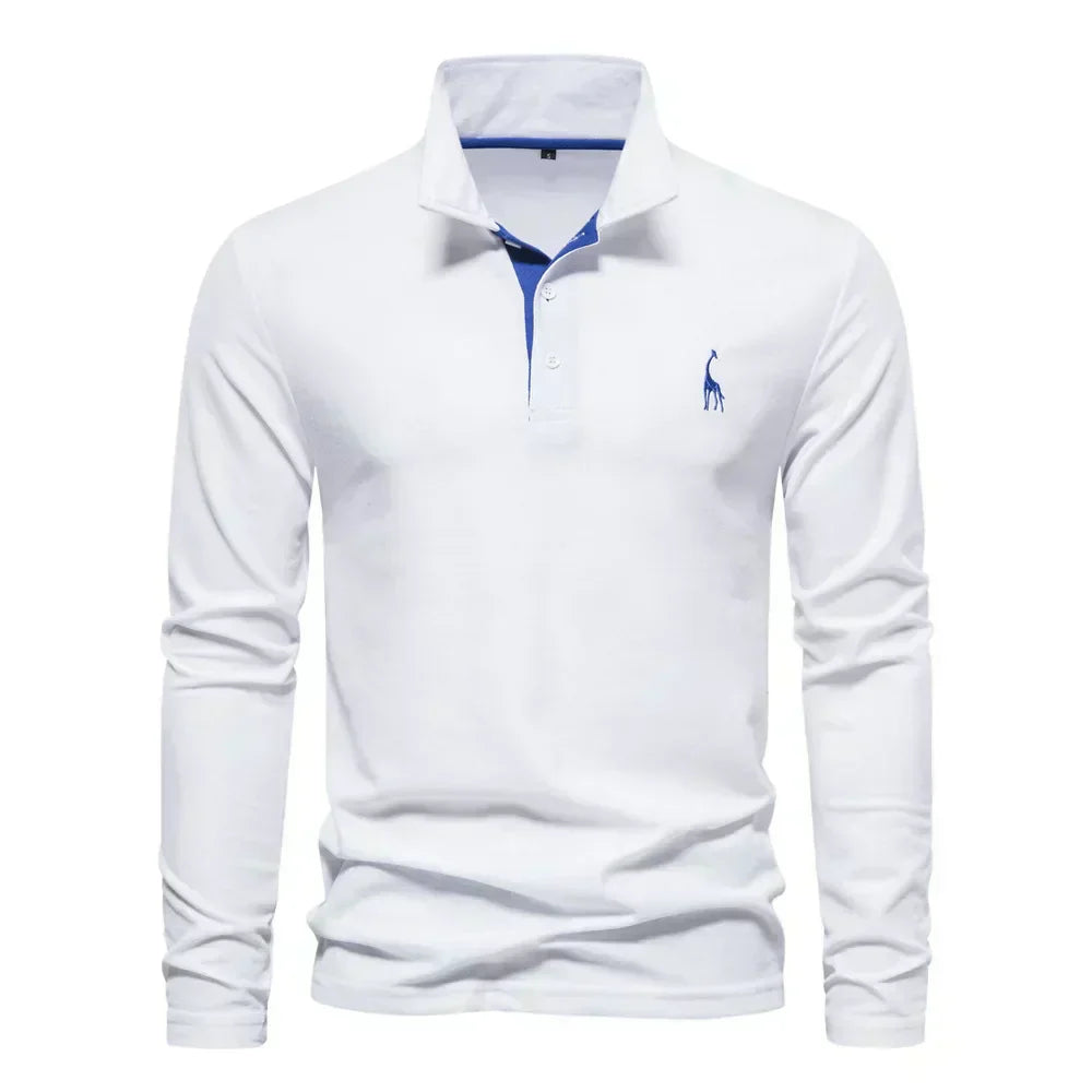 Audrey -Elegant langærmet poloshirt