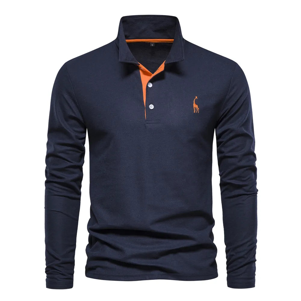 Audrey -Elegant langærmet poloshirt
