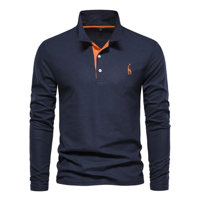 Audrey -Elegant langærmet poloshirt