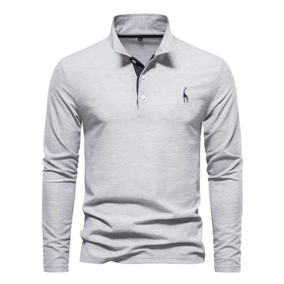 Audrey -Elegant langærmet poloshirt