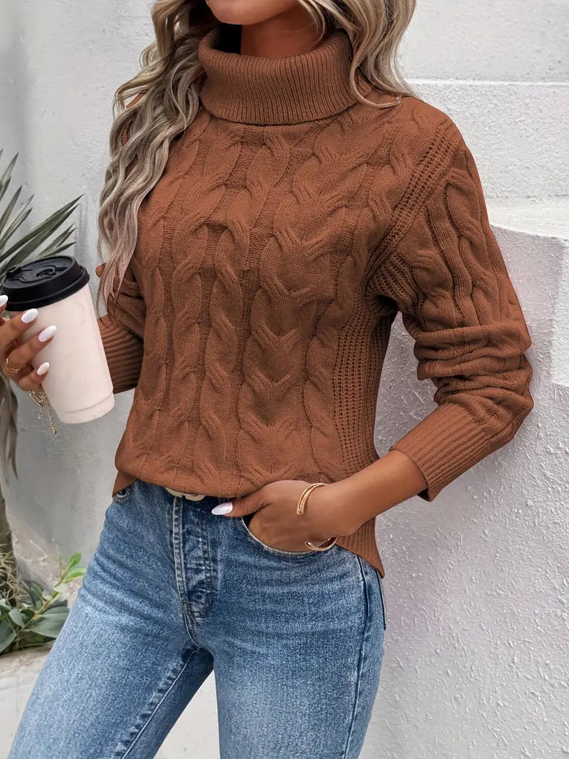 Armelle – Elegant og behagelig kabelstrikket sweater