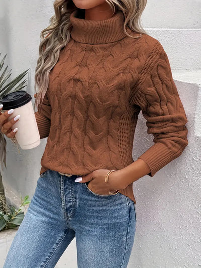 Armelle – Elegant og behagelig kabelstrikket sweater