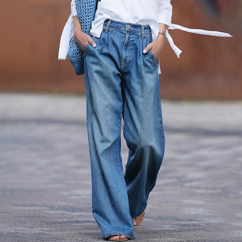 Ester -  Wide-Leg Denim Jeans