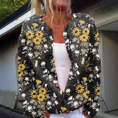 Sonja - Let cardigan med legende print