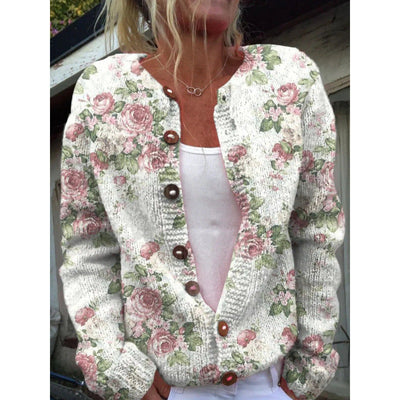 Sonja - Let cardigan med legende print