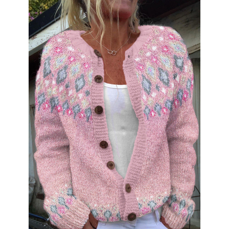 Sonja - Let cardigan med legende print
